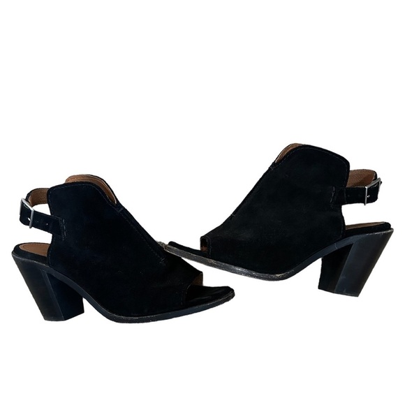 Frye Black Courtney Suede Slingback Mule Size 8 - Picture 1 of 6